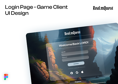 Log-In Page (GameClient) 3d animation branding client gaming graphic design login login page loginpage logo signup ui