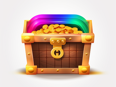 Rainbow Magic Chest Icon app branding consciousness design graphic design illustration logo superfuture ui