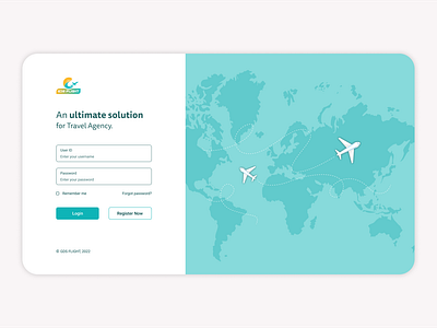 Travel agency log in page ui