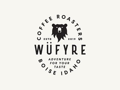 Wüfyre Coffee Roasters badge bear branding coffee design graphic design icon identity illustration logo typography vancouver