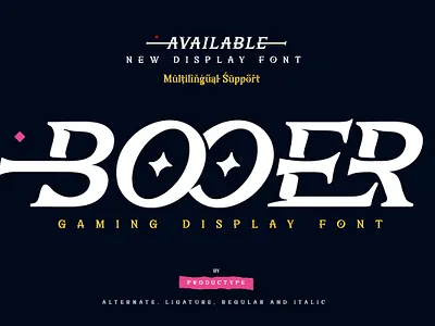 BOOER – Display Font tournament