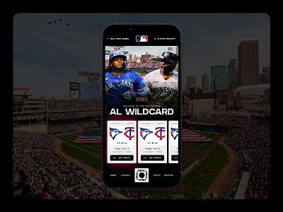 2023 MLB Postseason Schedule Screen app baseball cta grid grid layout interface mlb mobile mockup process purchase sports tickets tutorial ui ux web design