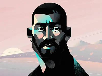 Benzema art benzema branding color design football france graphic design identity illustration modern poster design simple soccer sports ui vector