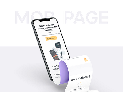 MOB PAGE 3d branding fintech graphic design illustration landing page motion graphics ui