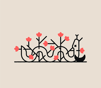 Impossible StilLife #8 death design flower graphic design icon illustration line logo moon snake tree