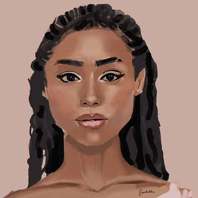 Tyla Portrait drawing illustration procreate