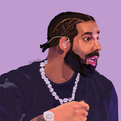 Drake Portrait drawing drawing portraits illustration painting portrait portrait procreate