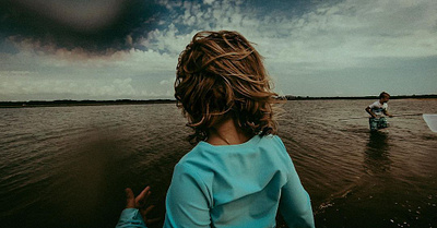 Making the best of a dreary day on Tom's Cove, Assateague Island documentary kids photography water