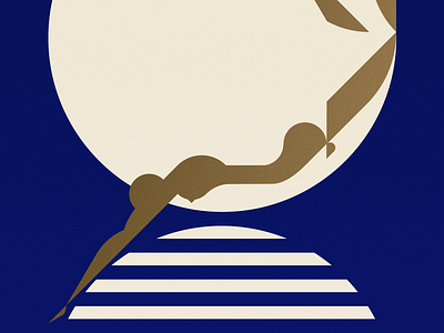 Swimmers dive gold graphic design greece illustration poster sun swimmer swimmers