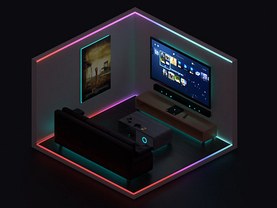 Funny Gamer Bedroom 3d modeling shader