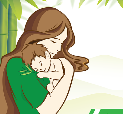 Mommy ! baby illust illustration lovely mommy sweet tissue packaging warm love