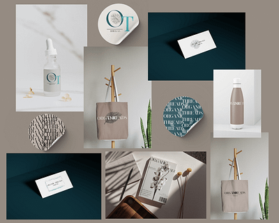 Personal Project Organic Threads branding canva linen company logo mockups packaging pattern typography