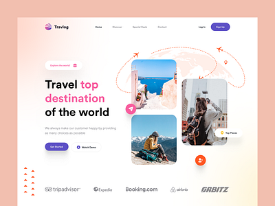 Travlog Website branding creative design graphic design ui ux web design website
