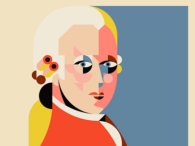 Amadeus amadeus character character design design face geometric geometry graphic design illustration poster studio soleil theatre theatrical poster