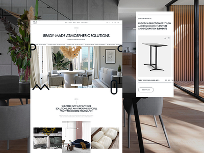 E-commerce website design — interior studio & furniture store branding design graphic design illustration landing page logo redesign typography ui uxui