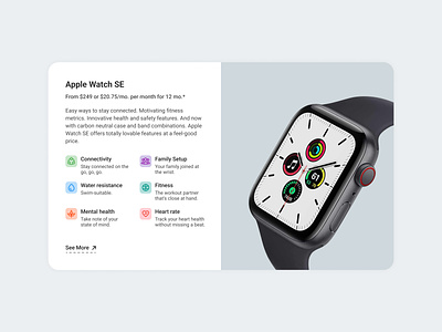 #DailyUI day 045 apple challenge dailyui details info card product ui watch
