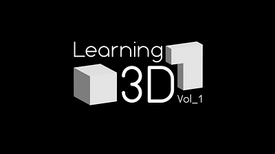 Learning 3D Vol_1 3d blender 3d design graphic design illustration maya minimalism render