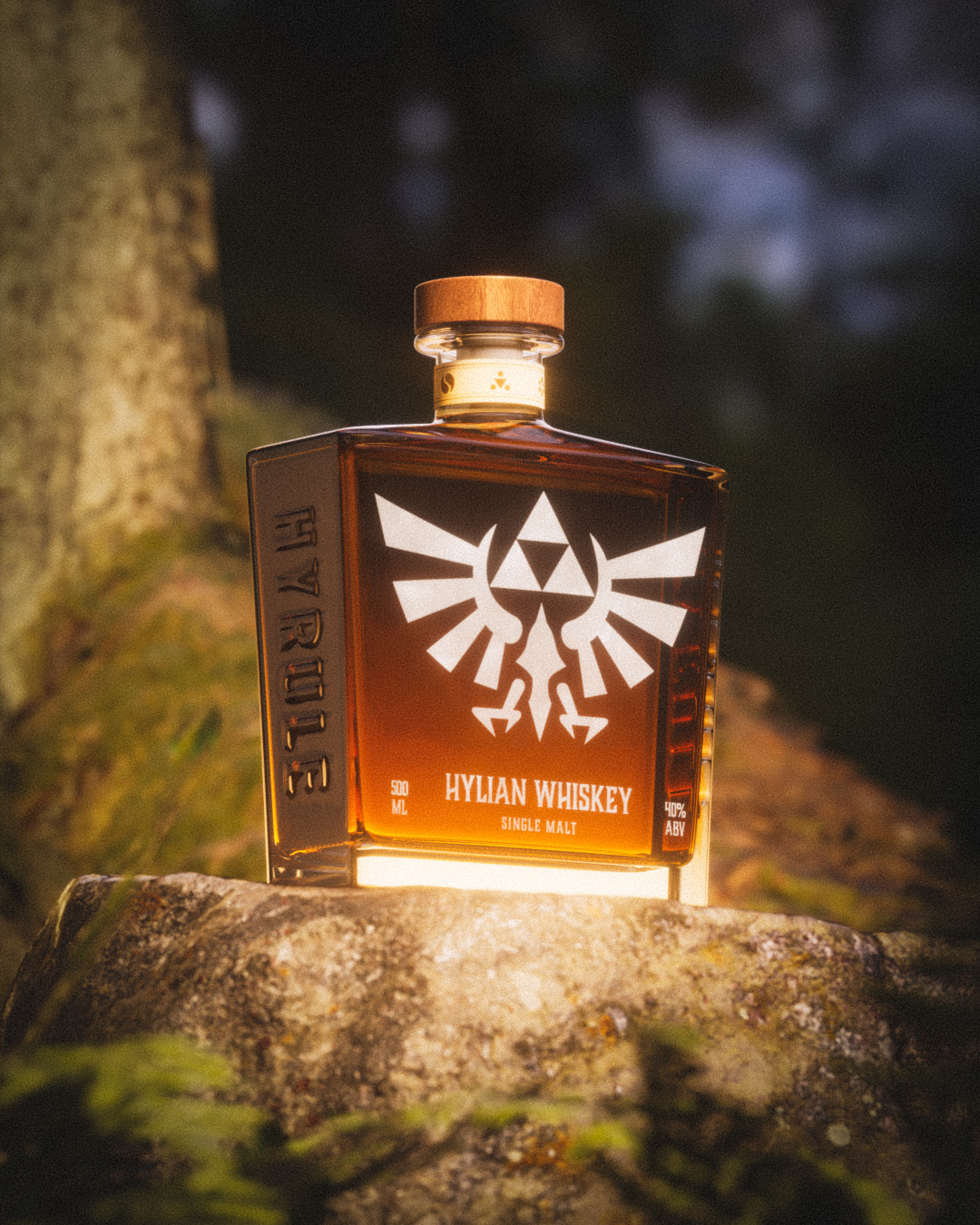 Hylian Whiskey - 3D Product Render whiskey