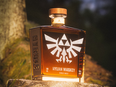 Hylian Whiskey - 3D Product Render whiskey