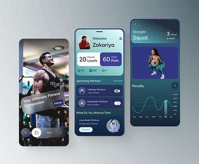 Fitness mobile app appdesign application design figma fitness fitnessapp interface mobileapp problemsolving productdesign ui uidesign uiux uiuxdesign ux uxdesign