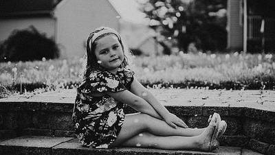 Impromptu Spring Shoot: Lottie black and white bw child dandelion digital impromptu pappus photography