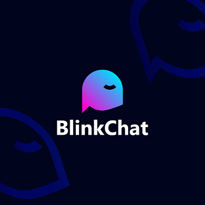 BlinkChat Logo brand identity branding graphic design logo logo design logo type tech logo ui