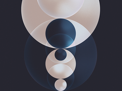 Moonlight abstract blue circle geometry gradient poster space technology