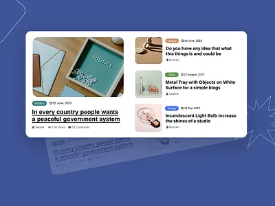 News Magazine Blog Posts Block Design UI blogger blogger template design graphic design illustration magazine post blocks news design news post blocks premium blogger template tailwind css tenolent tenolent blogger template ui web design web development website template