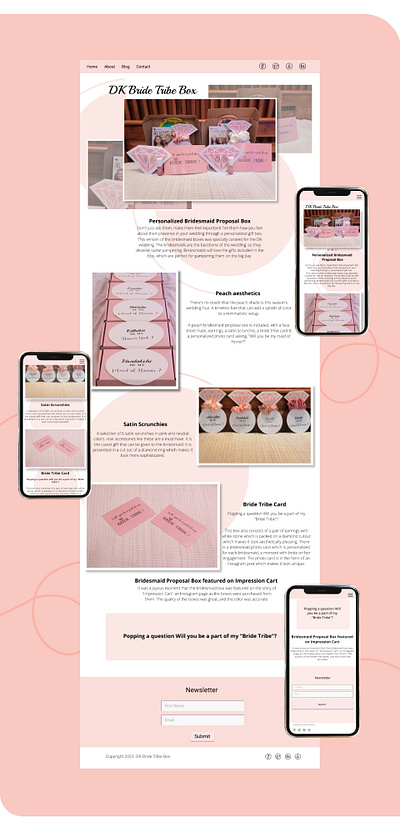 Bride Tribe Box Blog blog branding figma giftbox graphic design mobile app ui user interface website wedding
