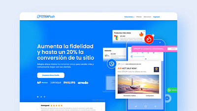 Landing Page appdesign comercial design landingpage titanpush uidesign uxdesign uxui webdesign