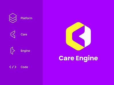 Care Engine Logo app branding care design engine logo ndis