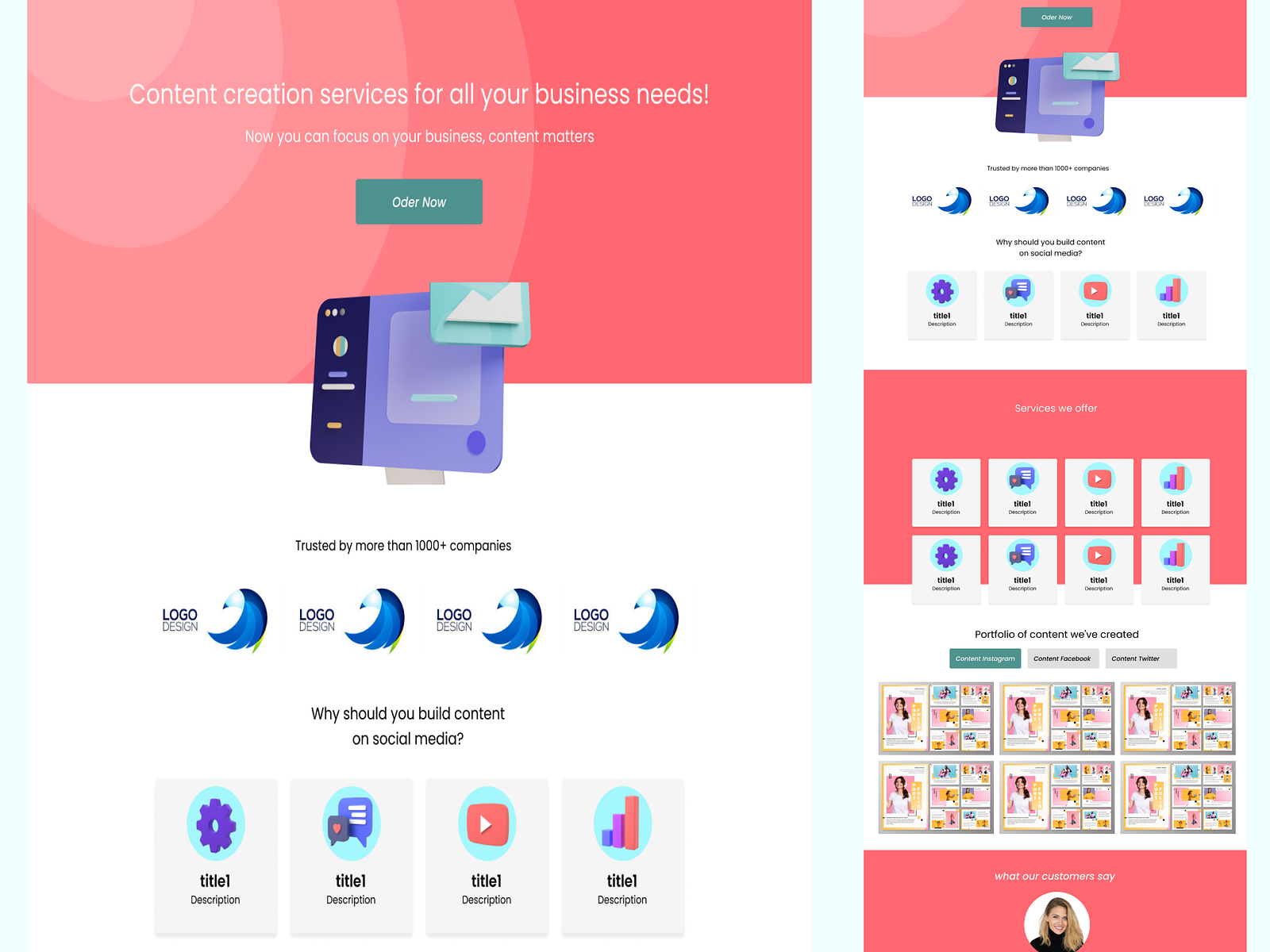 Landing Page by Verenita on Dribbble