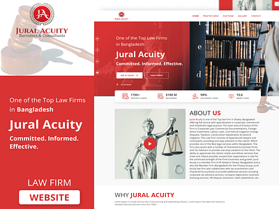 Jural Acuity LAW FIRMS Website UI UX Design advocate advocatewebsite branding design graphic design landingpage lawfirm lawfirmwebsite product design ui ui ux ux website