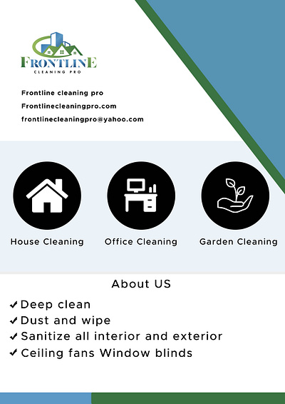 Cleaning Company Flyer branding design graphic design icon logo typography vector
