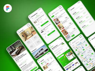 Molly Dormitory Rental App apartement app application beach design dorm dormitory free green happy hotel mobile molly rental room shower ui user experience user interface vacation