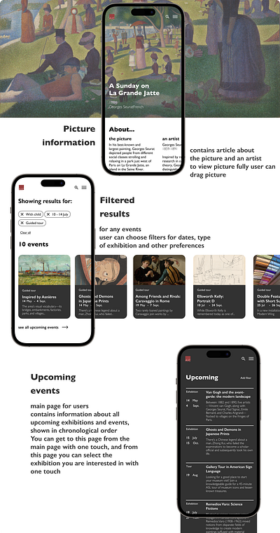 Museum mobile app 🖼️ app education ios mobile museum picture ui ux