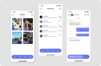 Daily UI: Messages view app chat daily ui dailyui figma messages mobile ui