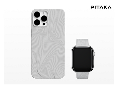 iPhone case & Apple Watch band design for PITAKA apple watch band branding concept design design process graphic design iphone case moodboard