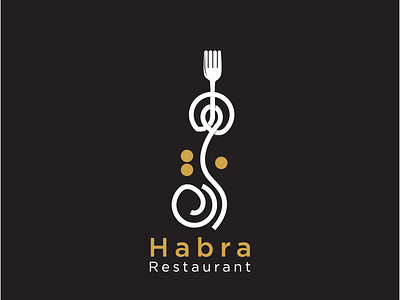 Habra Restaurant branding creative design fork graphic design icon illustration logo logo design restaurant vector