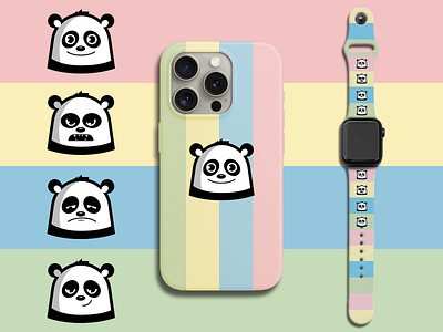 Panda has Moods Too - iPhone & Apple Watch apple watch emotions fun fusion weaving iphone moods panda pitaka quirky social emotional stripes