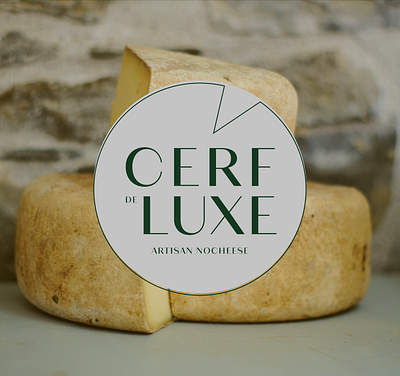 Cerf de Luxe - Logo cheese graphic design logo minimal vegan