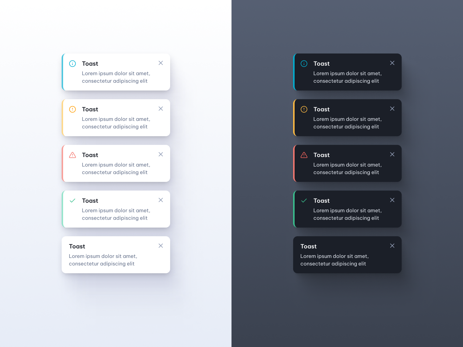Toast Component by Amelia Carlie on Dribbble