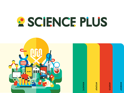 Science Plus Branding branding illustration logo
