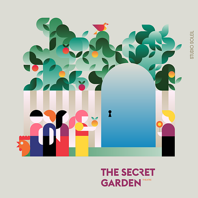The secret Garden character design children festival festival geometric gradient graphic design illu illustration poster secret garden studio soleil theatre