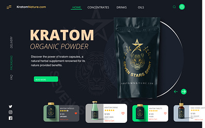 KratomNature.com adobe ecommerce figma greentea photoshop tea webdesign webflow website