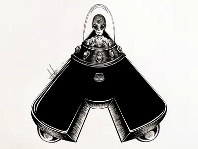 A from Alien art artist bats design graphic design halloween illustrated capital letter illustration inktober inktober 2023 letter traditional art typography ui ux vector