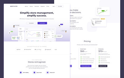 Landing Page design landing saas ui ux web webpage