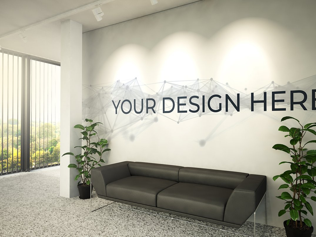 Blank White Office Wall Mockup by Product Mockups on Dribbble