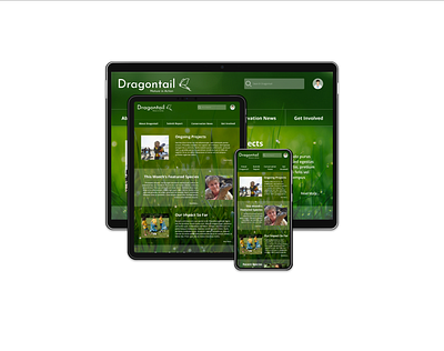 Dragontail App and Responsive Website app case study conservation design logo responsive website ui ux website