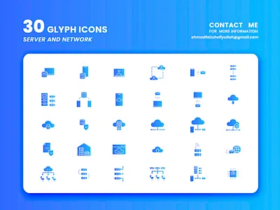 Icon Set of Servers and Networks design design icon flat icon gadget glyph icon icon icon design icon for sale icons internet line icon network network icon sale server server icon technology